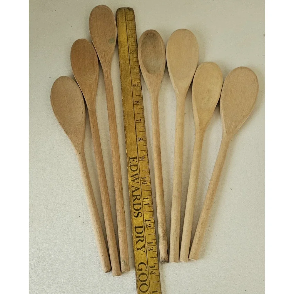 Long Wooden Kitchen Spoons Lot Of 7 Farmhouse Style Crockpot Instatpot Cooking